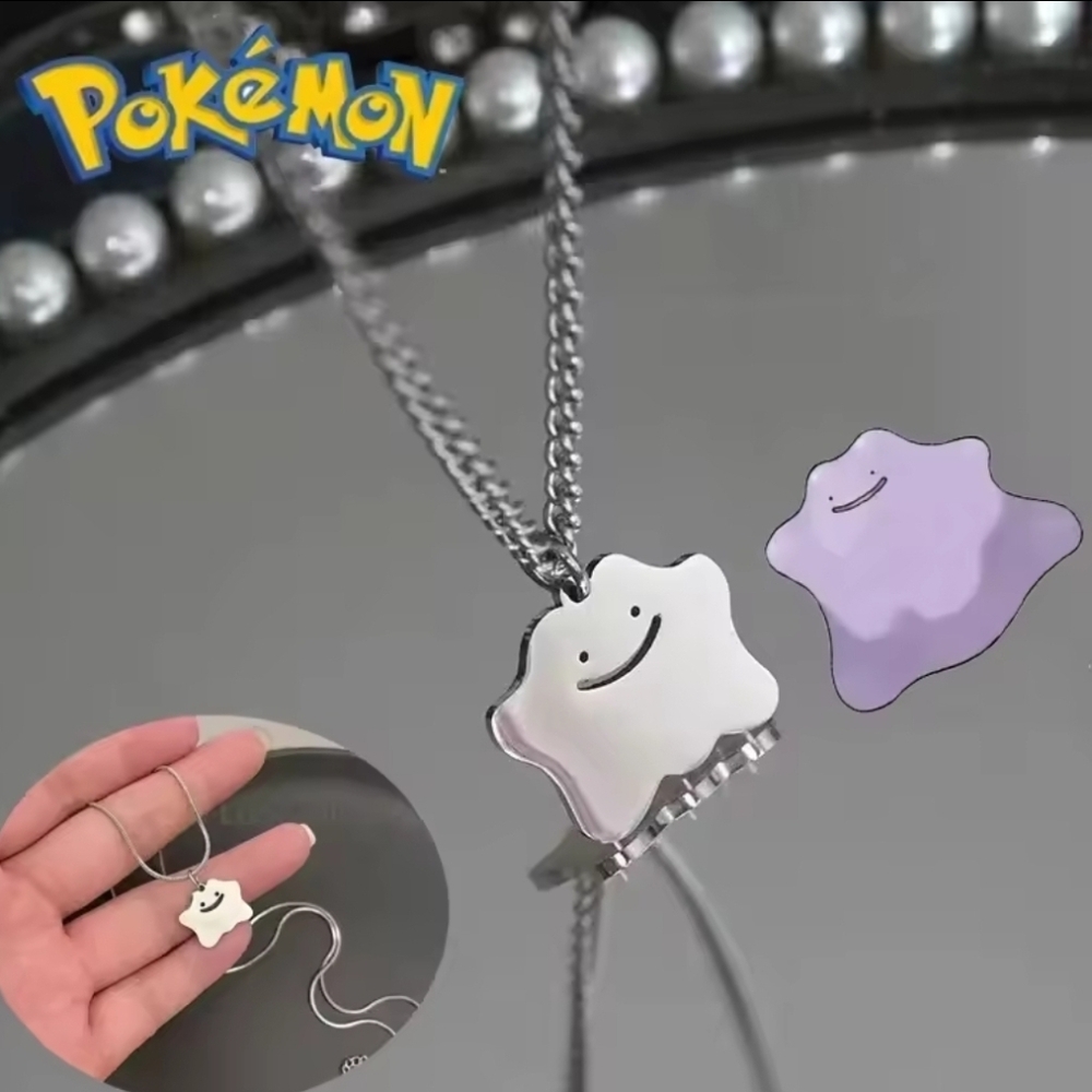 Ditto Pokémon Silver Tone Necklace
